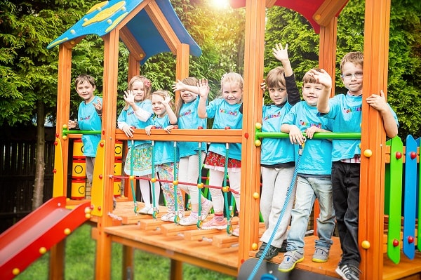 Plac zabaw na terenie przedszkola Edukoland